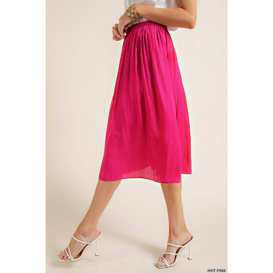 Dream House Satin Midi Skirt