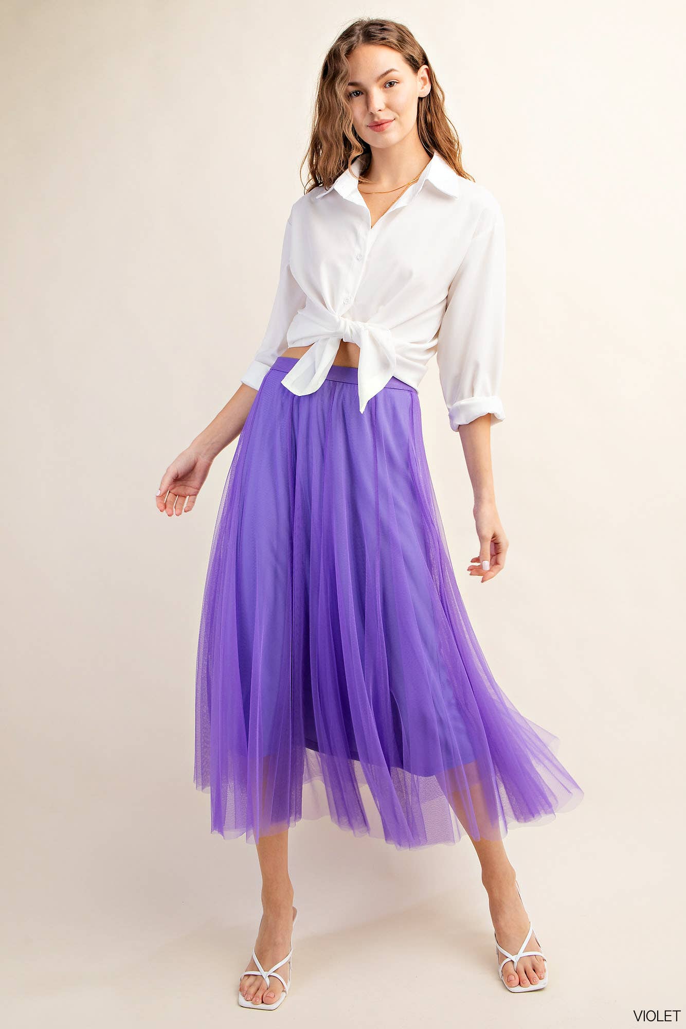 Lavender Layered in Tulle Skirt