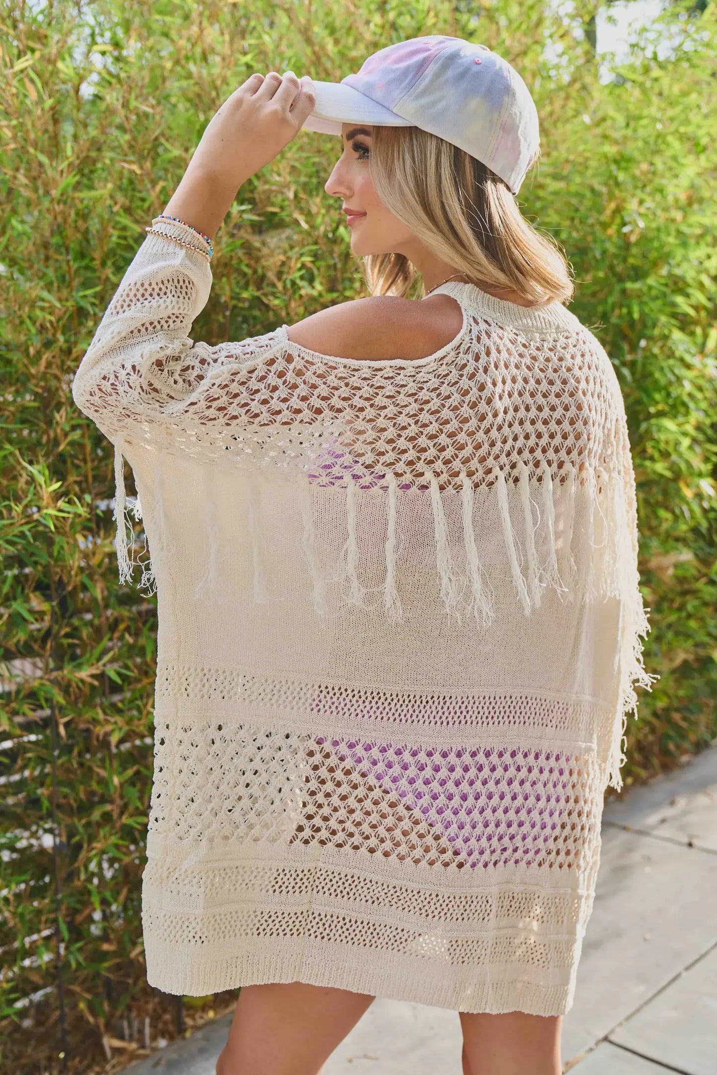 Fringy Cover Up Sweater