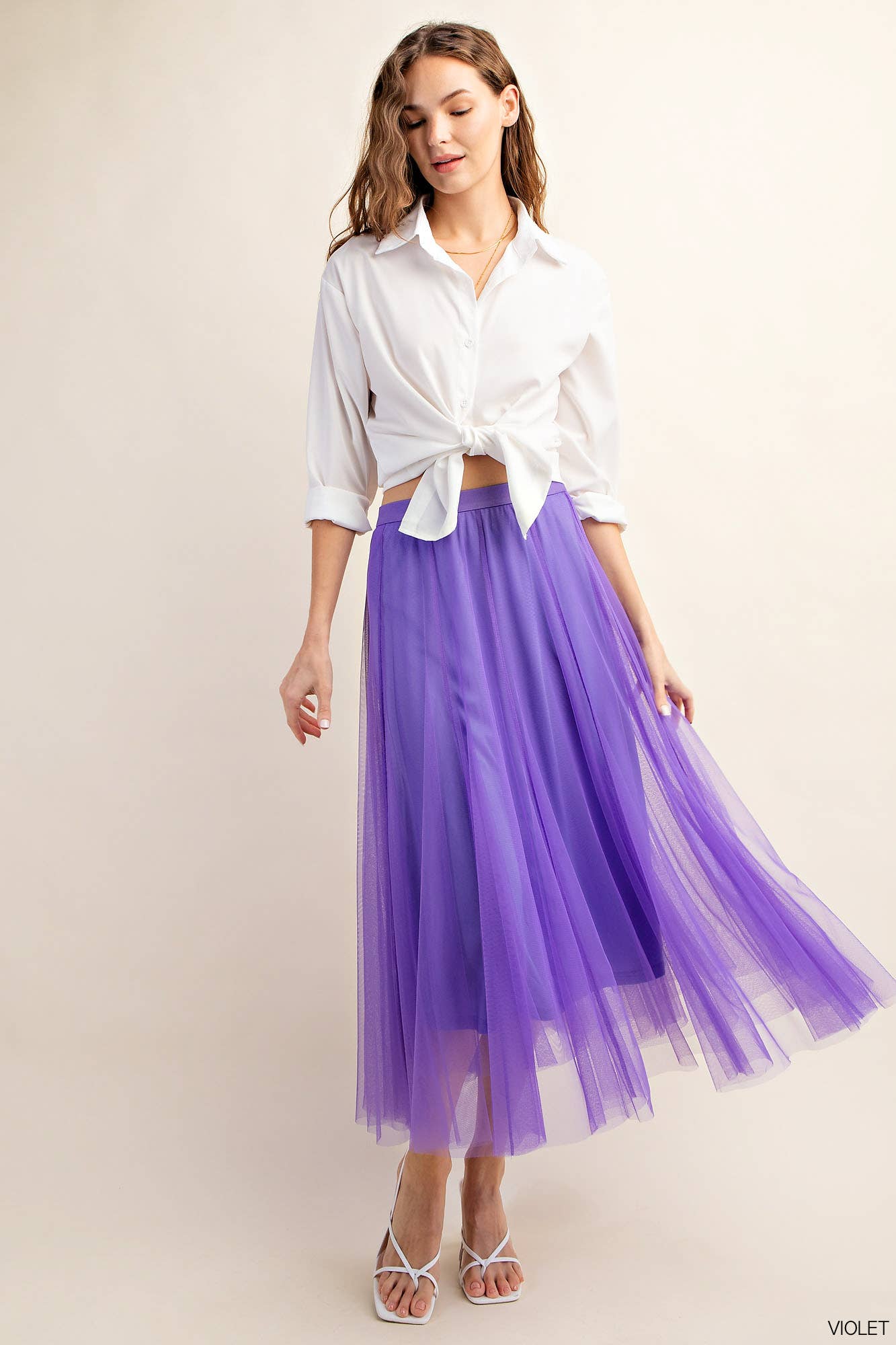 Lavender Layered in Tulle Skirt