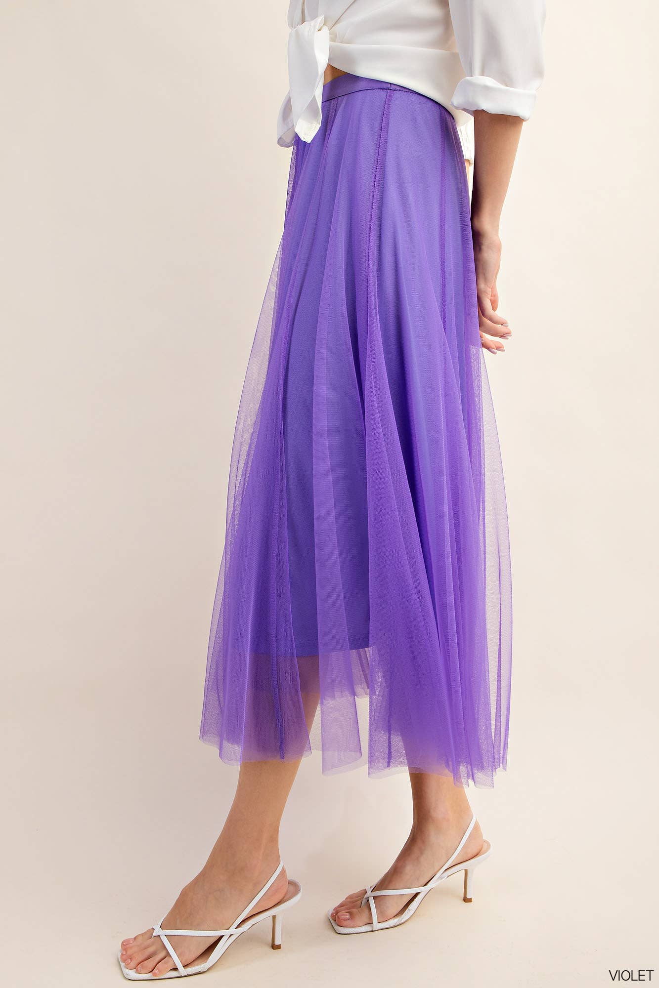 Lavender Layered in Tulle Skirt