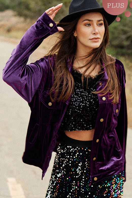 Violet Velveteen Jacket