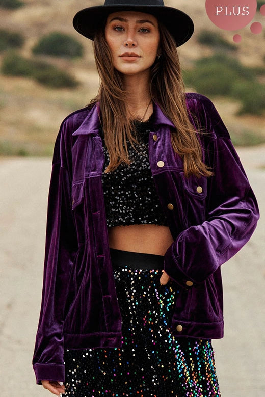 Violet Velveteen Jacket