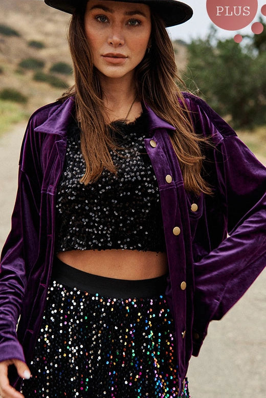 Violet Velveteen Jacket