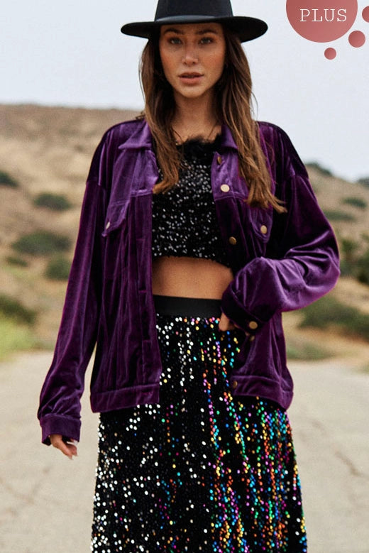 Violet Velveteen Jacket