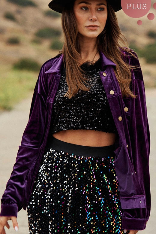 Violet Velveteen Jacket