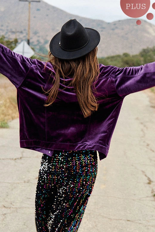 Violet Velveteen Jacket