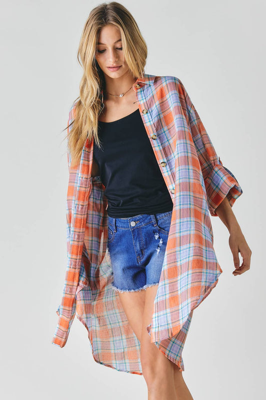 Mod Girl Plaid Spring Shacket