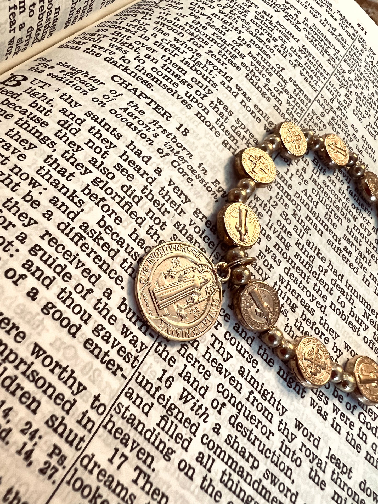 Saint Benedict Medal Charm Bracelet