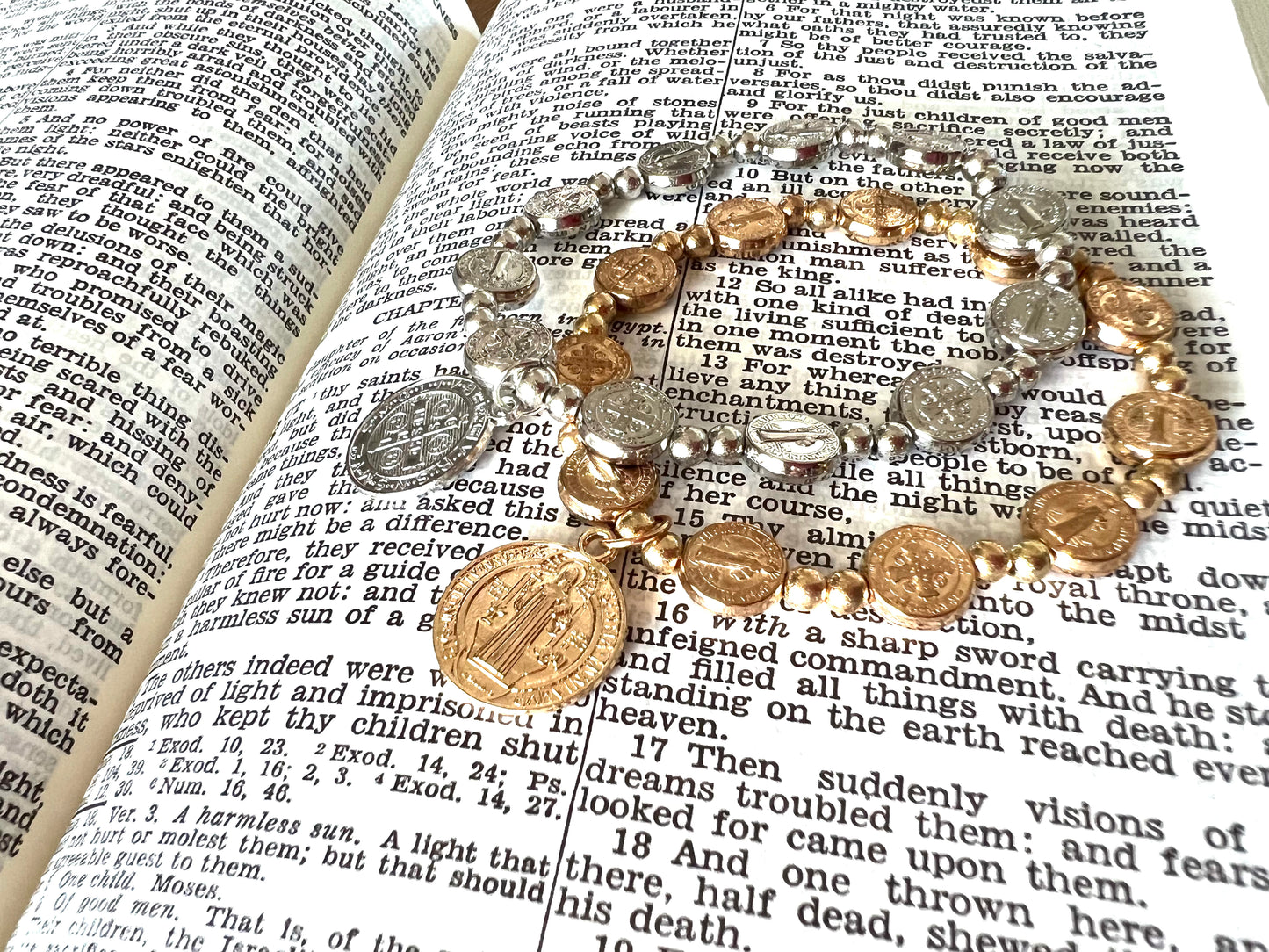 Saint Benedict Medal Charm Bracelet