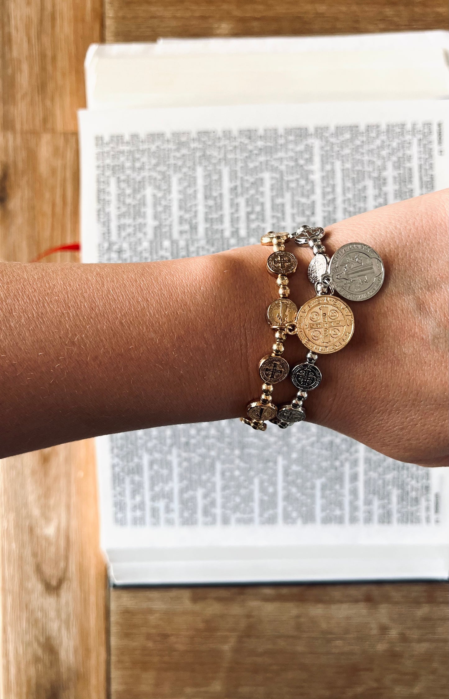 Saint Benedict Medal Charm Bracelet