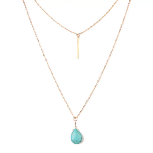 Turquoise Teardrop Necklace