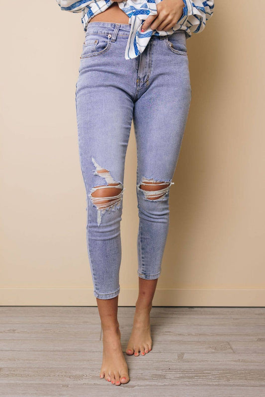 Lake Side High Waist Ripped Skinny Jeans