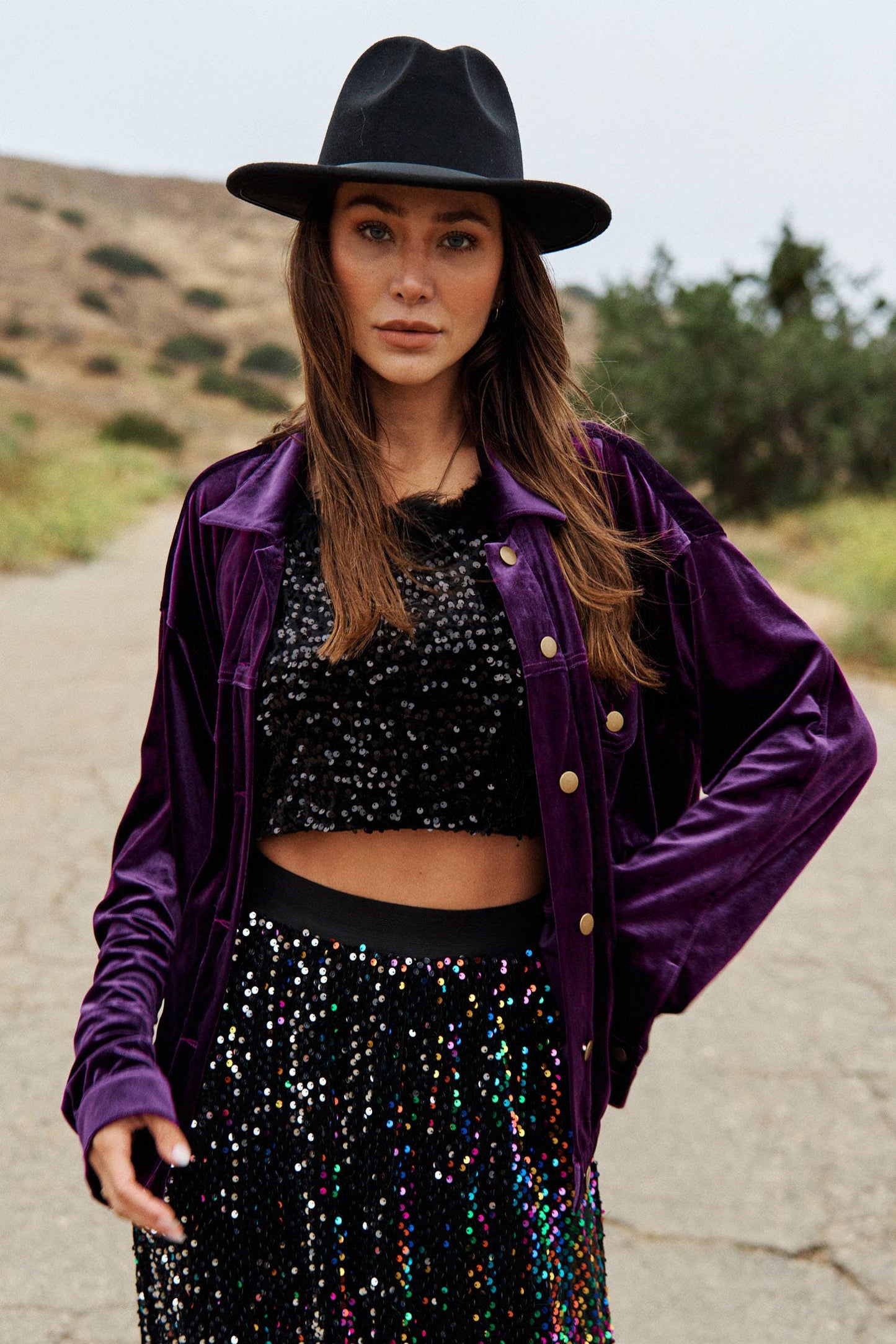 Violet Velveteen Jacket