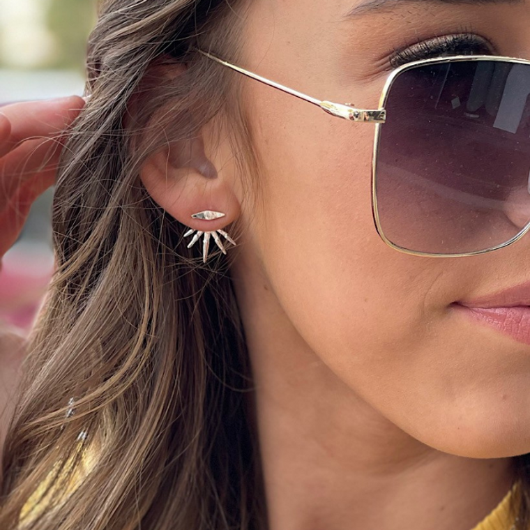 So Spiked Jacket Earrings